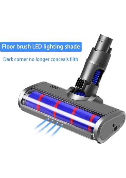 Dyson V6 DC58 DC59 DC61 DC62 DC74 LED Far ile Akülü Elektrikli Süpürge Eki Için Yumuşak Rulo Temizleyici Kafa (Yurt Dışından)