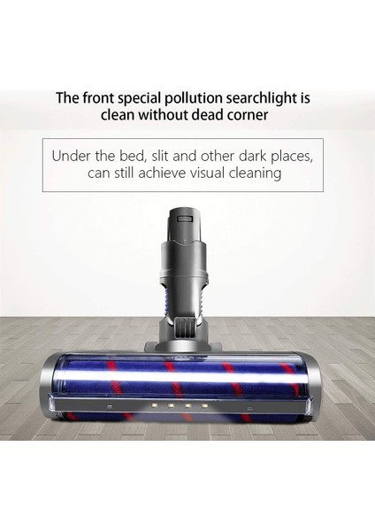 Dyson V6 DC58 DC59 DC61 DC62 DC74 LED Far ile Akülü Elektrikli Süpürge Eki Için Yumuşak Rulo Temizleyici Kafa (Yurt Dışından)
