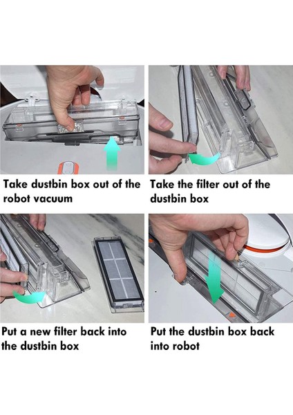 Adet Yedek Hepa Filtre Xiaomi Roborock S5 S50 S51 S55 S6 S6 Maxv S5 Max T6 T7 S4 Max S4 E5 E4 E20 E25 E35 C10 (Yurt Dışından)
