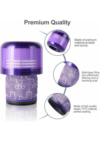 Dyson V11 SV14 Animal Plus Mutlak Elektrikli Süpürge Için 4 Paket Yedek Filtre Temizleme Fırçası ile (Yurt Dışından)