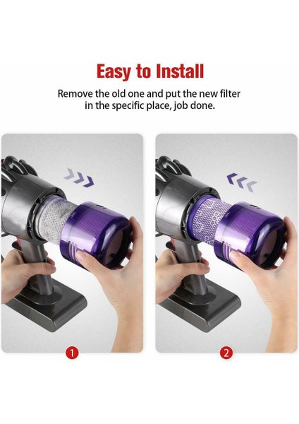 Dyson V11 SV14 Animal Plus Mutlak Elektrikli Süpürge Için 4 Paket Yedek Filtre Temizleme Fırçası ile (Yurt Dışından)