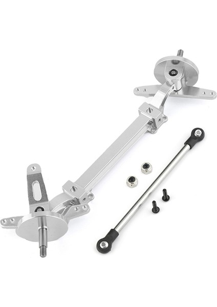 Metal Hiçbir Güç Ön Aks Direksiyon Çubuğu Direksiyon Düzeneği Için Tamiya 1/14 Rc Kamyon Traktör Araba Yükseltme Parçaları, Gümüş (Yurt Dışından)