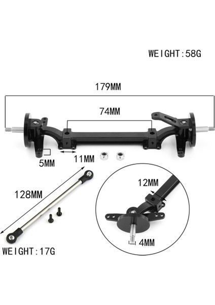 Metal Hiçbir Güç Ön Aks Direksiyon Çubuğu Direksiyon Düzeneği Için Tamiya 1/14 Rc Kamyon Traktör Araba Yükseltme Parçaları, Gümüş (Yurt Dışından)