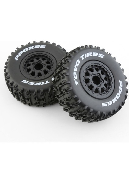 4 Adet 112MM 1/10 Kısa Kulvar Kamyon Lastikleri Lastik Tekerlek 12MM Hex Için Traxxas Slash Arrma Senton Vkar 10SC Hpı Rc Araba (Yurt Dışından)