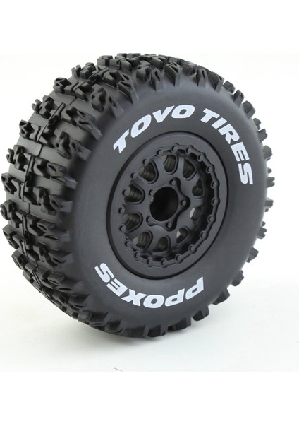 4 Adet 112MM 1/10 Kısa Kulvar Kamyon Lastikleri Lastik Tekerlek 12MM Hex Için Traxxas Slash Arrma Senton Vkar 10SC Hpı Rc Araba (Yurt Dışından)