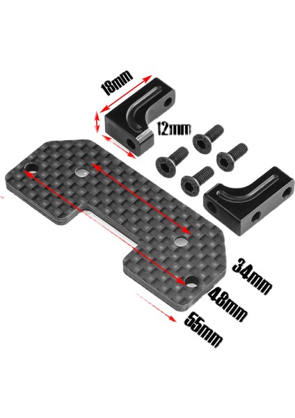 1/10 Tırmanma Araba Direksiyon Dişlisi Koltuk Karbon Fiber Köprü Braketi R60 Servo Montaj Tutucu SCX10 Aks (Yurt Dışından)