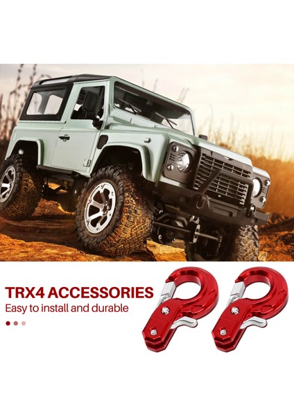 Rc Paletli Aksesuarları Römork Kancası ile 1/10 Eksenel SCX10 90046 Tamıya CC01 RC4WD D90 D110 Tf2 Traxxas Trx4, Kırmızı (Yurt Dışından) modelleri