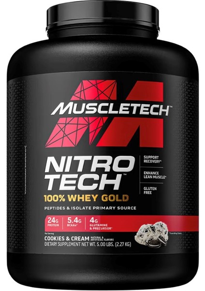 Nitro-Tech %100 Whey Gold Protein 2270 gr - Kurabiyeli