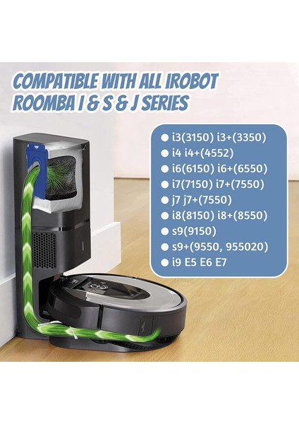 Irobot Roomba I7 I7+/plus (7550) I3+ I6+ (6550) I8+ (8550) S9+ (9550) I&s Serisi Temiz Taban Için 7pcs Kir Bertaraf Torbaları (Yurt Dışından) fırsatları