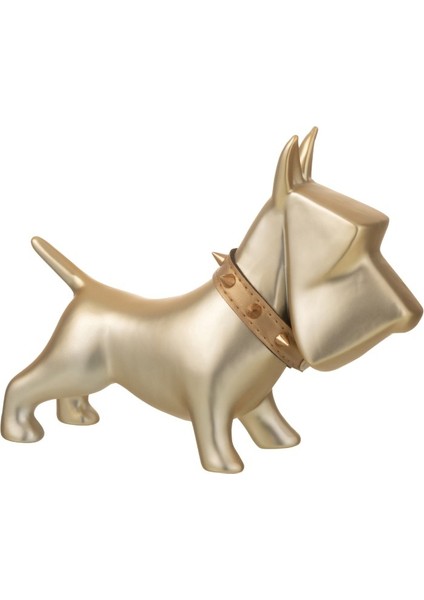 Gold Seramik Köpek Obje