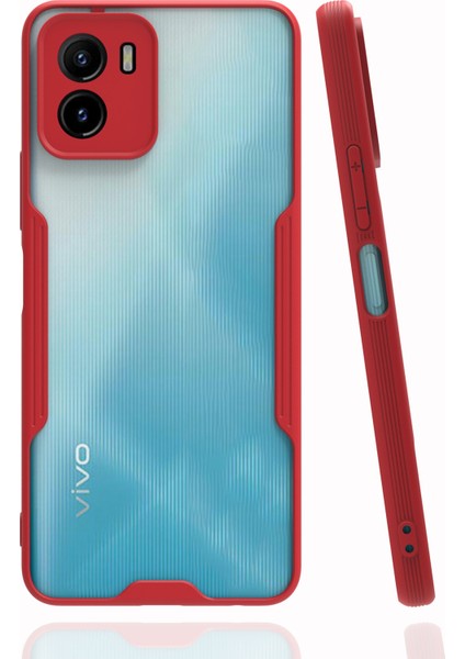 Vivo Y15S Kılıf Platin Silikon - Kırmızı 300099