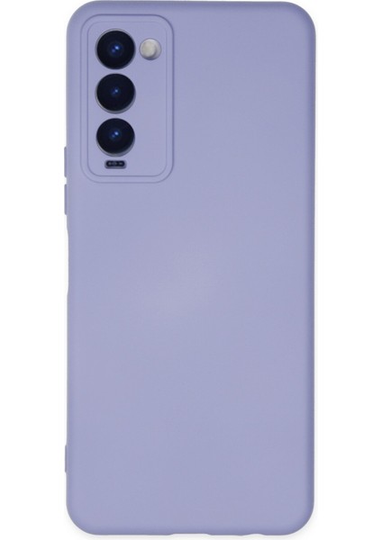 Tecno Camon 18 Kılıf Nano Içi Kadife Silikon - Lila 300099