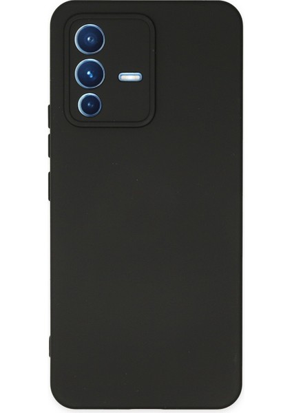 Vivo V23 5g Kılıf Nano Içi Kadife Silikon - Siyah 300099
