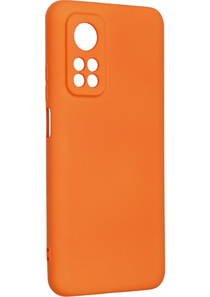 Xiaomi Mi 10T Pro Kılıf Nano Içi Kadife Silikon - Turuncu 300099