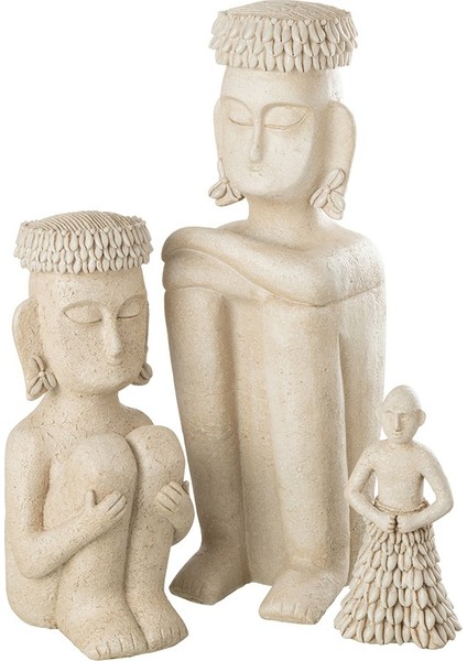 Kabuk Detaylı Etnic Figür / Bej fiyatları