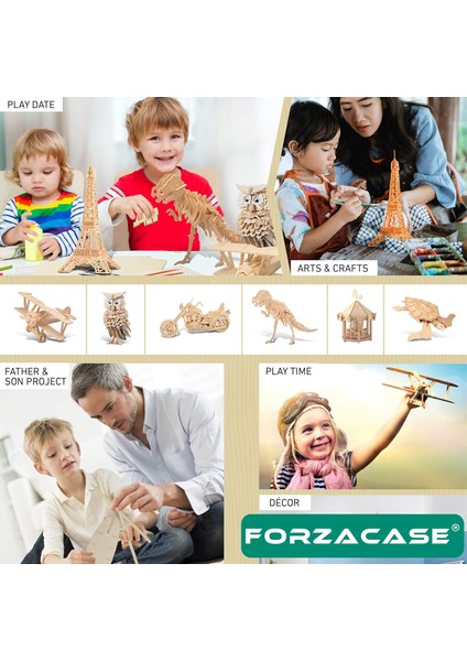 3 Boyutlu Ahşap Mekanik Yel Değirmeni 3D Bulmaca Puzzle Yapboz 54 Parça - FC334