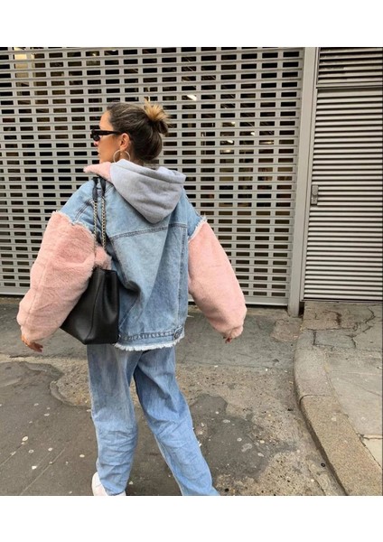 Perryeskadın Kol ve Yaka Kürkpeluş Detay Denim Ceket fiyatları