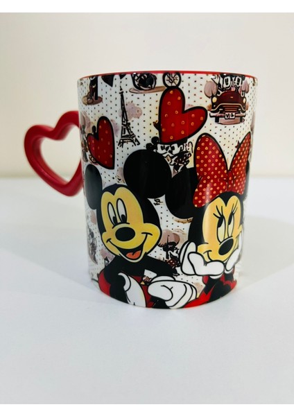 Mickey & Minnie Love Kalpli Kupa Bardak