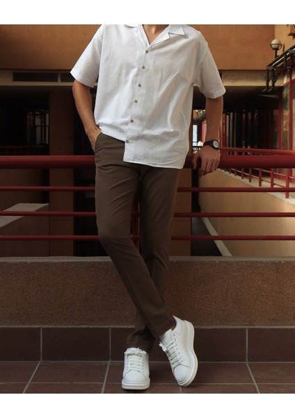 Erkek, Slim-Fit, Esnek Kumaş, Yıkamalı, Old Money Culture, Pantolon 24INP277 fiyatları