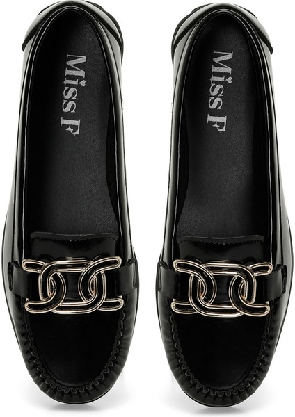 DS24006 4fx Siyah Kadın Loafer