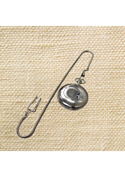 Kişiye Özel Retro Ay Yıldız Kabarmalı Köstekli Saat