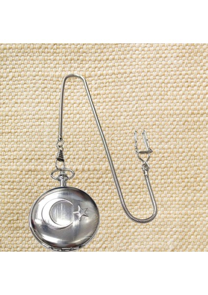 Kişiye Özel Retro Ay Yıldız Kabarmalı Köstekli Saat modelleri