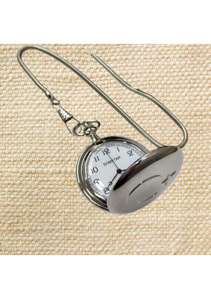 Kişiye Özel Retro Ay Yıldız Kabarmalı Köstekli Saat fırsatları