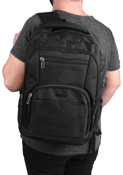 Okul ve Günlük Laptop Bölmeli Su Geçirmez Sırt Çantası Siyah fiyatları