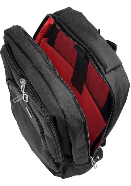 Okul ve Günlük Laptop Bölmeli Su Geçirmez Sırt Çantası Siyah indirimleri