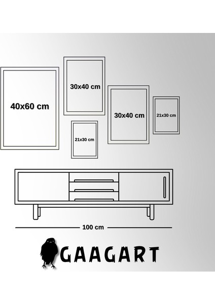 5'li Ahşap Lamine Çerçeveli Mdf Tablo Seti Matisse Bohem Tasarım