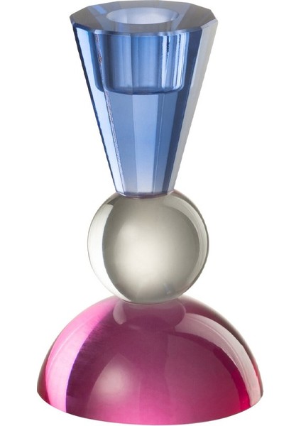 Kristal Şamdan Pembe / Mavi fiyatları