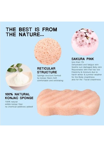 Zhaowen Shop No.6 Tarzı 1 Adet Doğal Yumuşak Konjac Yüz Puf Vücut Temizleme Çabuk Kuruyan Sünger Dalga Desen Exfoliator Temizleyici Skolors Korumak (Yurt Dışından)