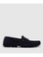 Blue Suede Moccasins With Metalic Dg Logo 1