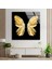 Altın Kelebek Temperli Cam Duvar Tablosu 1