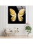 Altın Kelebek Temperli Cam Duvar Tablosu 2