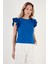 Pamuklu Kolları Fırfırlı Slim Fit Bisiklet Yaka T Shirt Kadın T Shirt 5864500 5