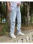 Dizi Yırtık Baggy Pantolon Buz Mavi 3