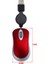Mini USB Kablolu Fare Geri Çekilebilir Kablo Minik Küçük Fare 1600 Dpı Optik Kompakt Seyahat Fareleri Windows 98 2000 Xp Vista ve (Kırmızı) (Yurt Dışından) 3
