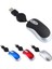Mini USB Kablolu Fare Geri Çekilebilir Kablo Minik Küçük Fare 1600 Dpı Optik Kompakt Seyahat Fareleri Windows 98 2000 Xp Vista ve (Kırmızı) (Yurt Dışından) 4