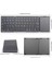 Windows Android Tablet Telefon Için 3 Kanal Bağlantılı Taşınabilir Mini Katlanır Kablosuz Bluetooth 5.1 Klavye, Gümüş (Yurt Dışından) 3