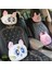 1 Takım Beyaz Stil Peluş Kitty Araba Yastıkları Luna Kedi Koltuk Boyun Desteği Araba Kafalık Yastığı Oto Boyun Dayanağı Yastığı Iç Araba Aksesuarları (Yurt Dışından) 5