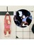 Pembe ve Beyaz Şerit Araba Peluş Bebek Doku Kutusu Giysili Maymun Doku Kutusu Araba Aksesuarları Asılı Muz Maymun Araba Koltuğu Geri Araba Dekorasyon (Yurt Dışından) 2