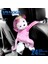 Pembe ve Beyaz Şerit Araba Peluş Bebek Doku Kutusu Giysili Maymun Doku Kutusu Araba Aksesuarları Asılı Muz Maymun Araba Koltuğu Geri Araba Dekorasyon (Yurt Dışından) 5