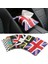 Altın Kriko Mını Cooper Için Araba Styling Damalı Kırmızı Union Jack Karikatür Doku Çanta Mini F54 F55 F56 F60 R55 R56 F56 R60 Vb (Yurt Dışından) 2