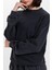 Kadın Siyah Bisiklet Yaka Oversize Ultra Soft Sweat 5