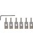 6 Silindir Köprü Tremolo Eyer Fender Strat Tele Elektro Gitar Krom Renk Için Anahtarlı (Yurt Dışından) 1