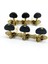 3x Sol Sağ Klasik Gitar Teli Tuning Pegs Makine Kafaları Tuner Tuşları 3L3R Profesyonel Gitar Aksesuarları, Siyah (Yurt Dışından) 4
