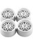 4pcs 1.9ınch Plaic 52MM Tekerlek Göbeği Jantı, Beyaz (Yurt Dışından) 1
