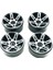 4 Adet Rc Kaya Paletli Jant 1.9 Inç Beadlock 1/10 Eksenel SCX10 90046 CC01 D90 D110 -4(Siyah) (Yurt Dışından) 1