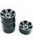 4 Adet Rc Kaya Paletli Jant 1.9 Inç Beadlock 1/10 Eksenel SCX10 90046 CC01 D90 D110 -4(Siyah) (Yurt Dışından) 3